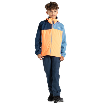 Orange-Niagara Blue - Lifestyle - Dare 2B Childrens-Kids Cheer Soft Shell Jacket