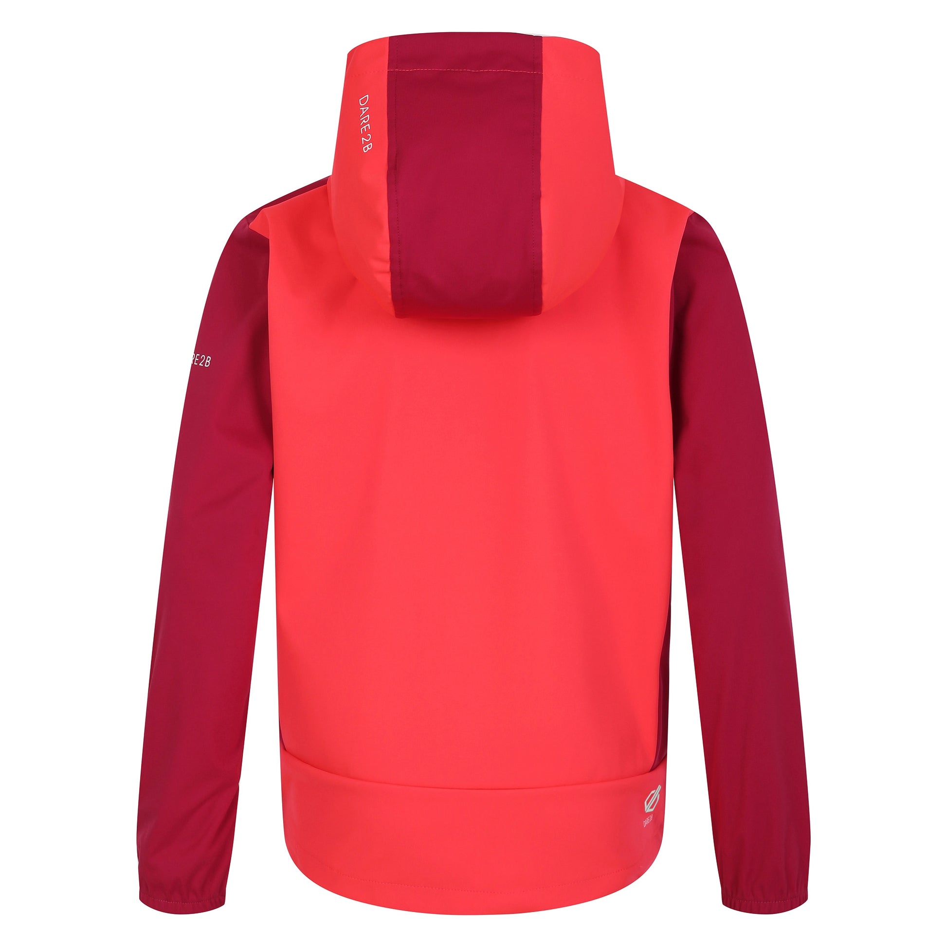 Berry Pink-Neon Pink - Back - Dare 2B Childrens-Kids Cheer Soft Shell Jacket