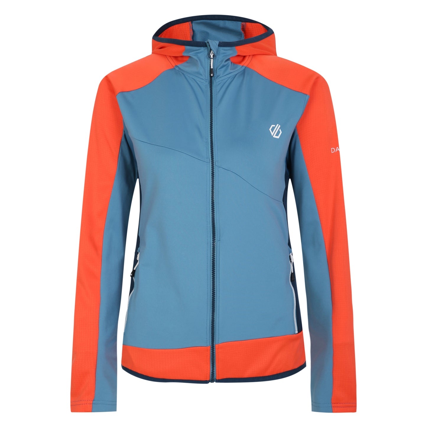 Niagara Blue-Satsuma - Front - Dare 2B Womens-Ladies Traversing Core Stretch Midlayer