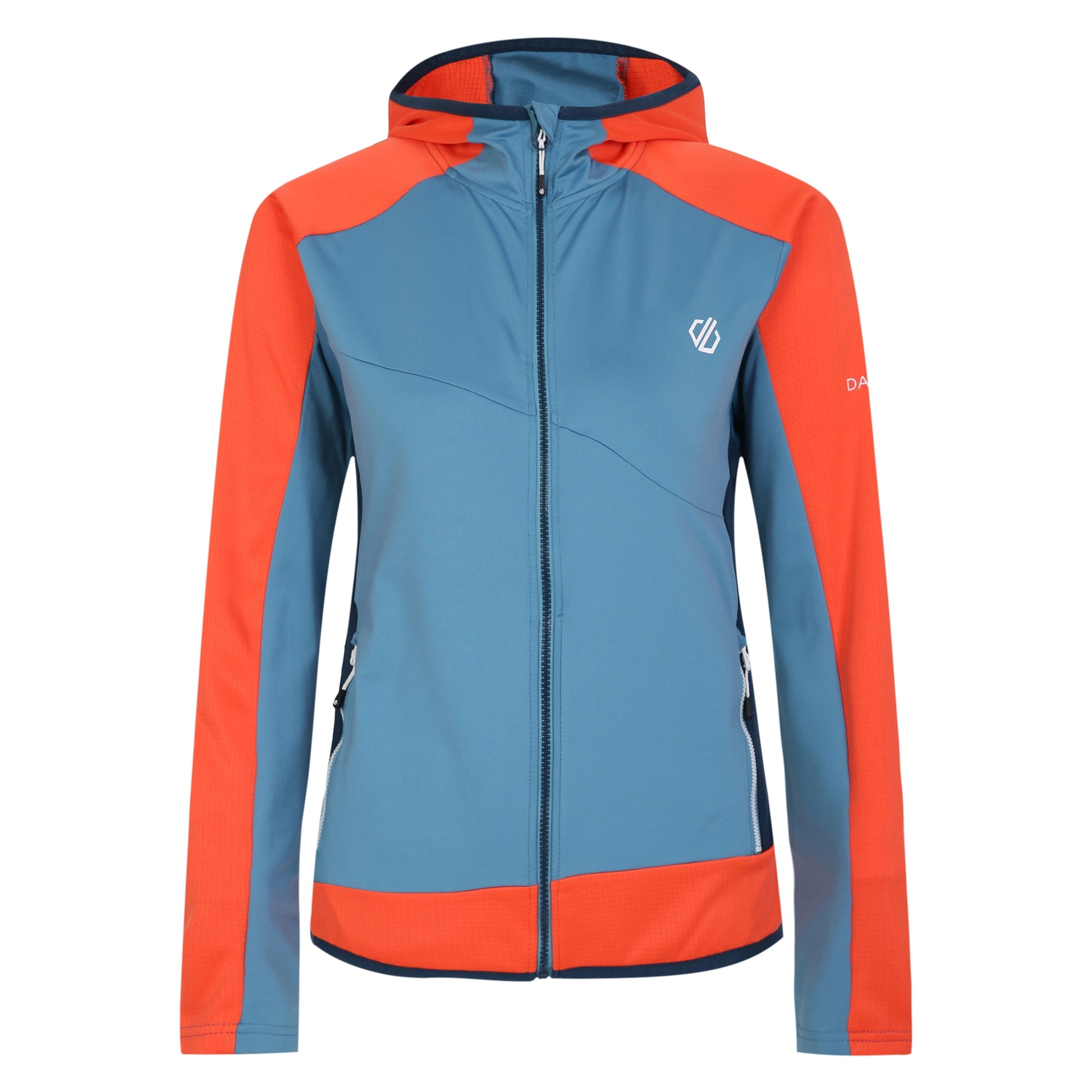 Niagara Blue-Satsuma - Front - Dare 2B Womens-Ladies Traversing Core Stretch Midlayer