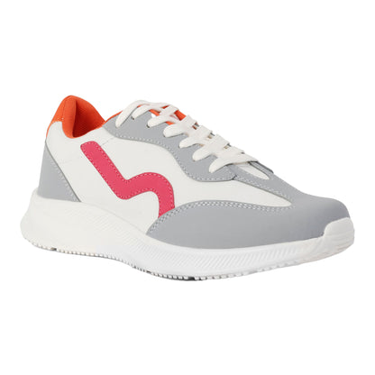 Snow White-Pink Potion - Front - Regatta Womens-Ladies Marine Retro Trainers