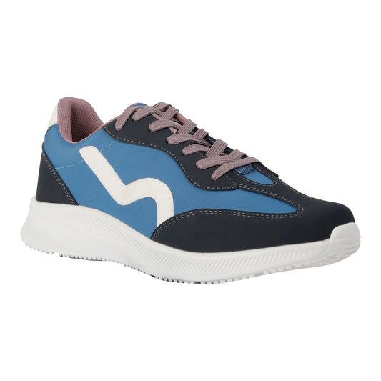 Coronet Blue-Toadstool - Front - Regatta Womens-Ladies Marine Retro Trainers