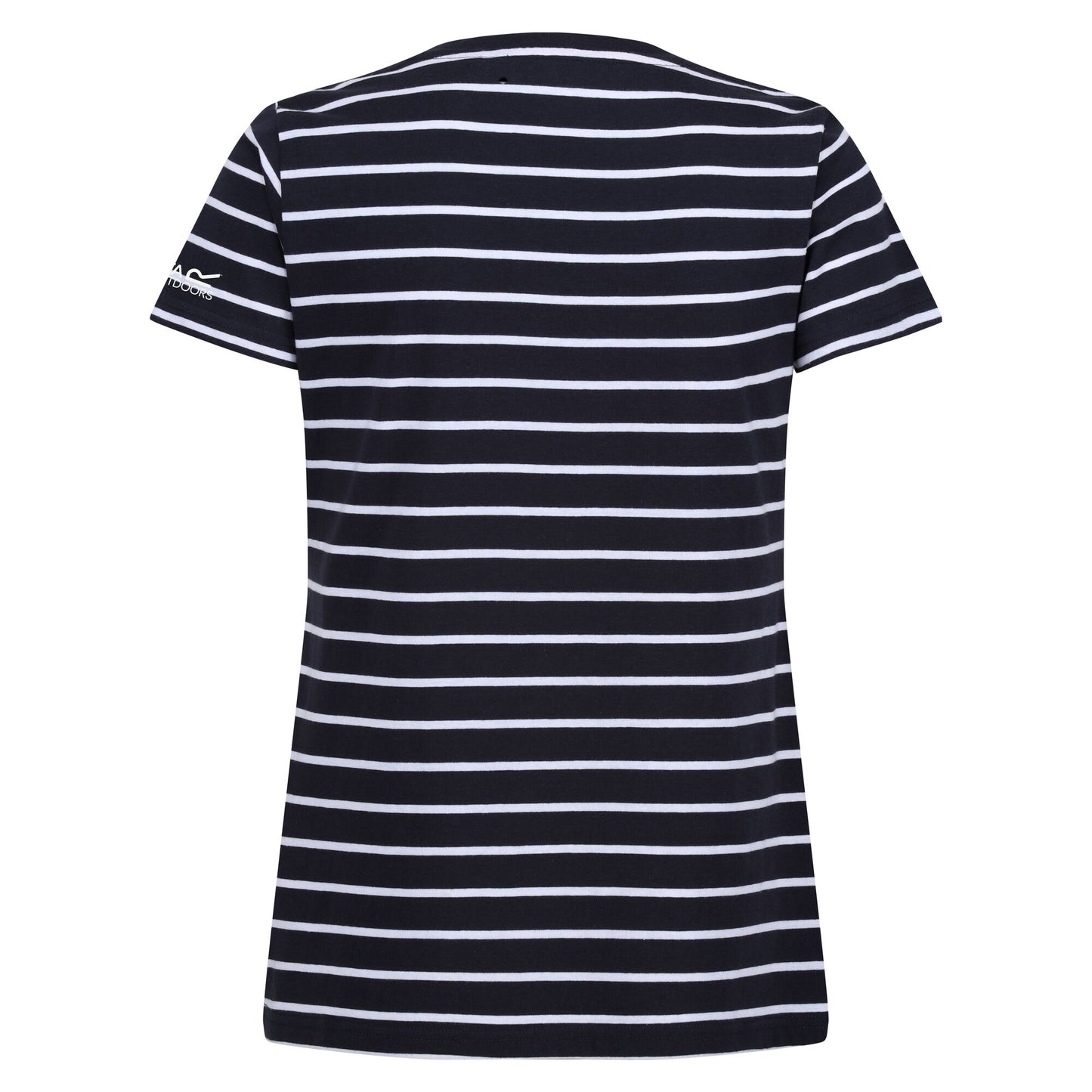 Navy-White - Back - Regatta Womens-Ladies Filandra VIII Stripe T-Shirt
