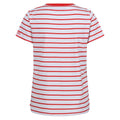High Risk Red-White - Back - Regatta Womens-Ladies Filandra VIII Stripe T-Shirt