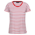 High Risk Red-White - Front - Regatta Womens-Ladies Filandra VIII Stripe T-Shirt
