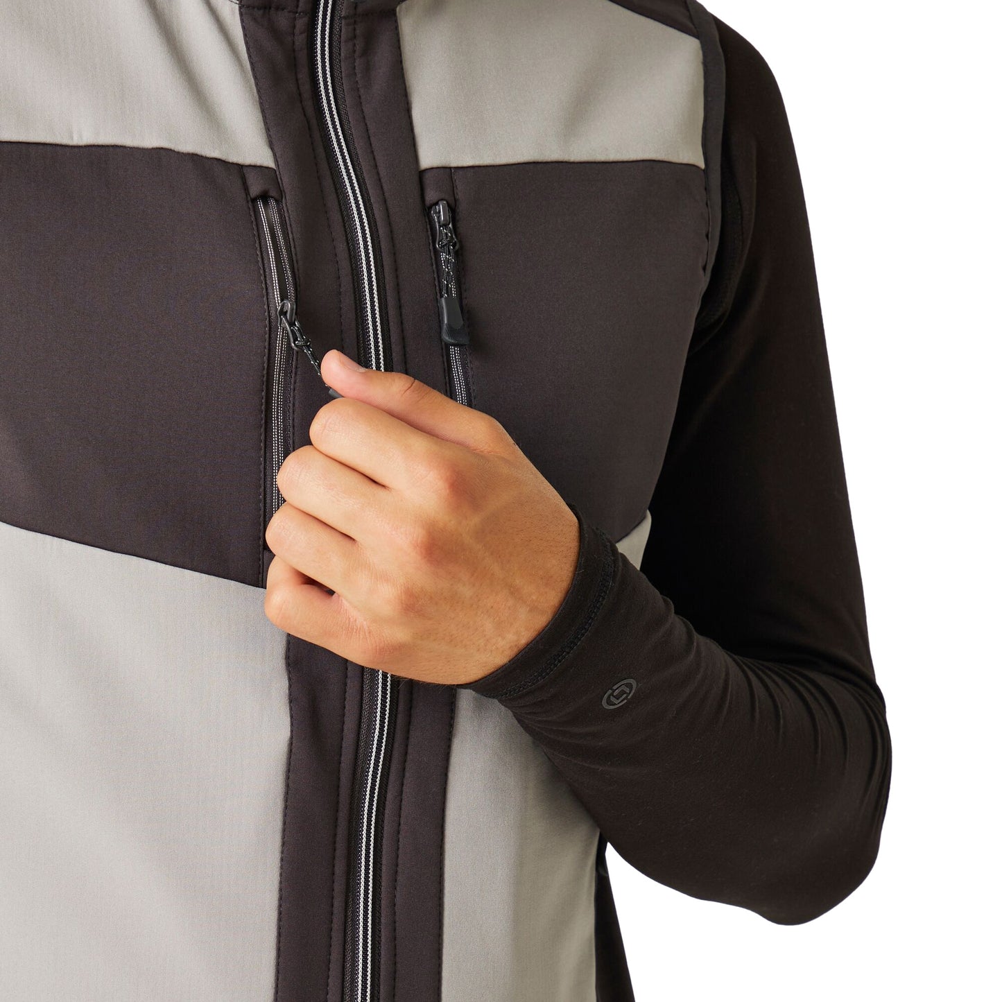 Mineral Grey-Ash - Side - Regatta Professional Mens Colour Block Softshell Body Warmer