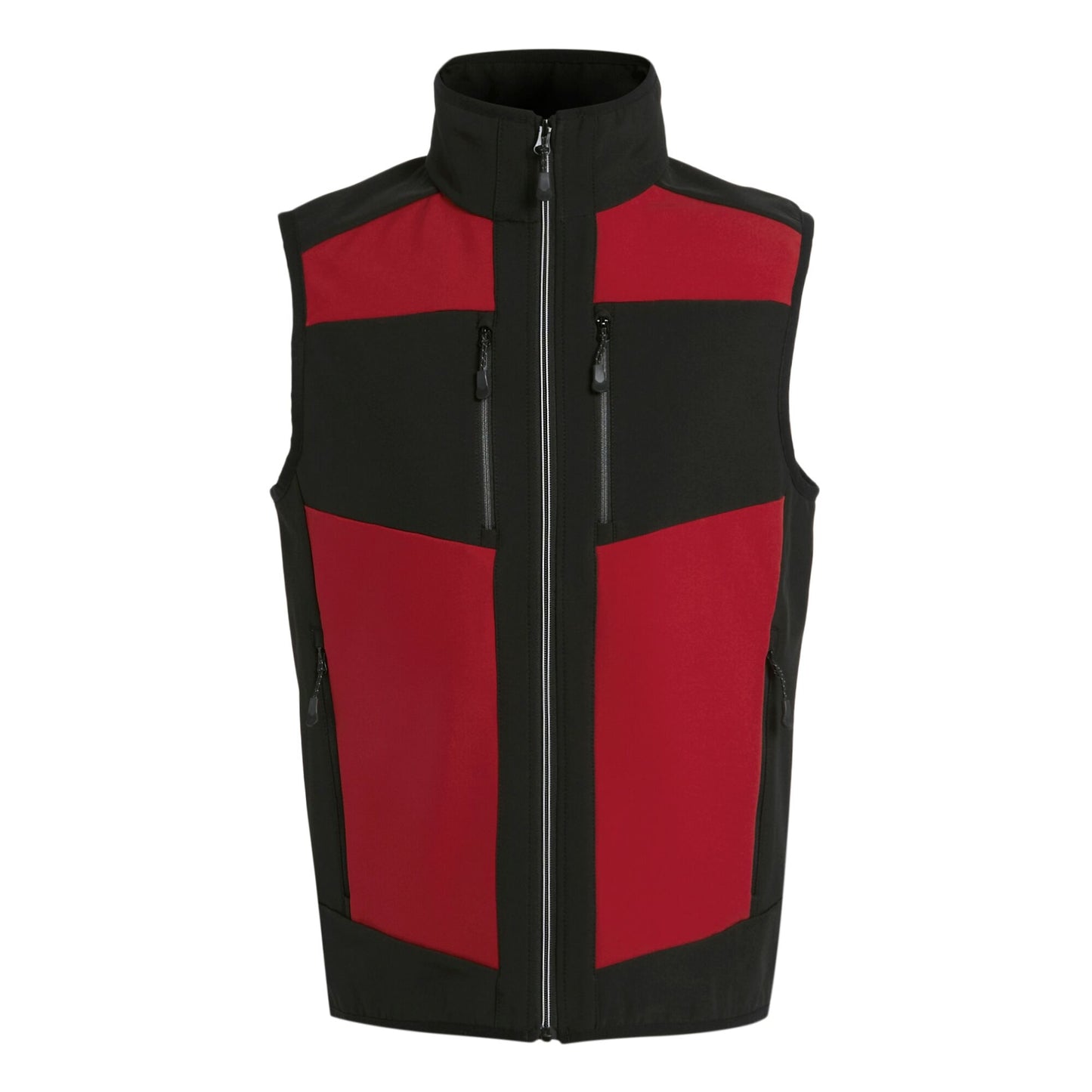 Classic Red-Black - Front - Regatta Professional Mens Colour Block Softshell Body Warmer