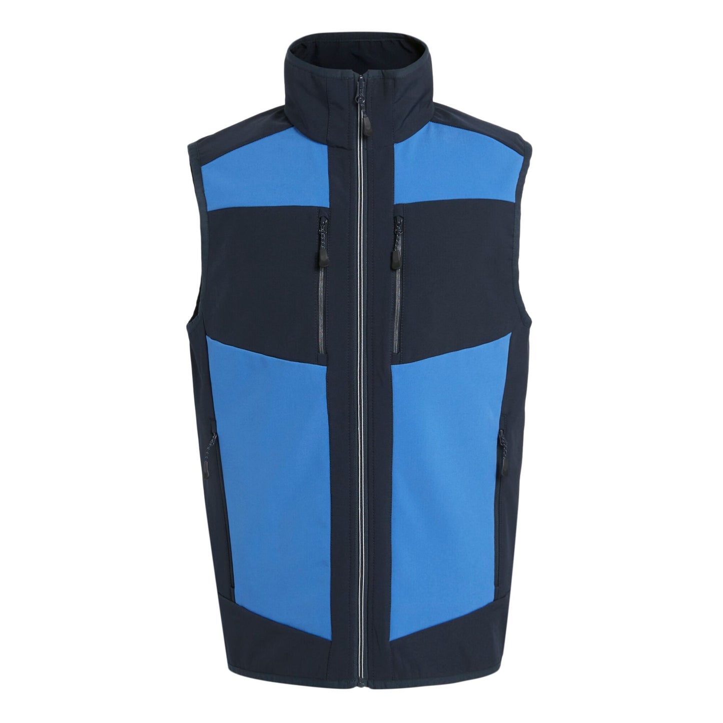 Strong Blue-Navy - Front - Regatta Professional Mens Colour Block Softshell Body Warmer