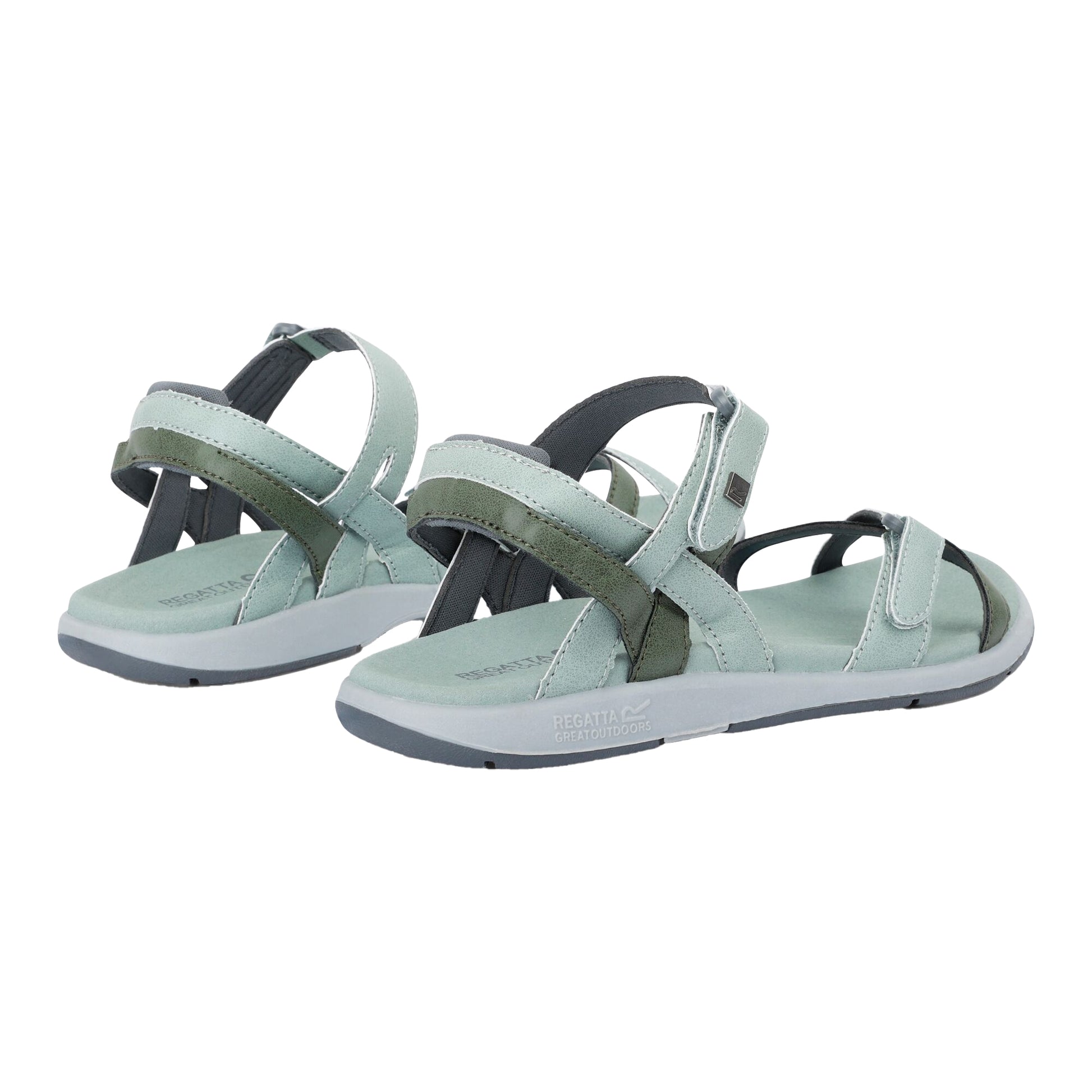 Glacier Green-Four Leaf Clover - Back - Regatta Great Outdoors Womens-Ladies Lady Santa Cruz Open Toe Sandals