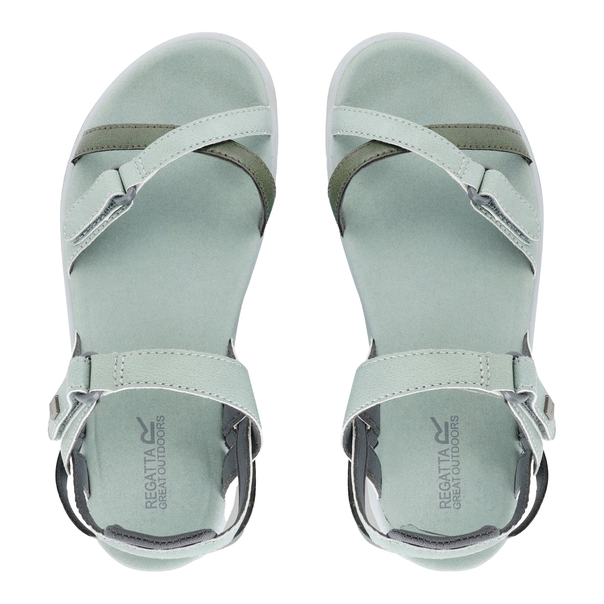 Glacier Green-Four Leaf Clover - Pack Shot - Regatta Great Outdoors Womens-Ladies Lady Santa Cruz Open Toe Sandals
