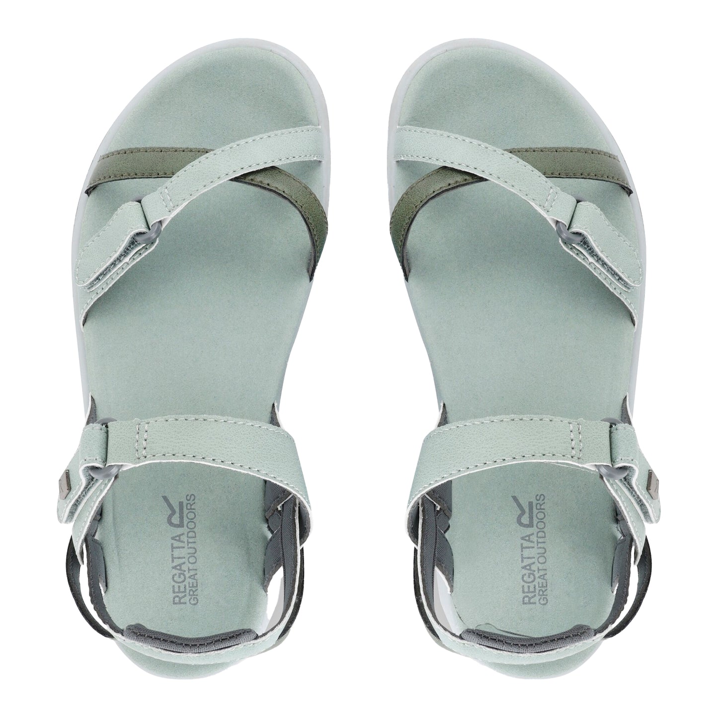 Glacier Green-Four Leaf Clover - Pack Shot - Regatta Great Outdoors Womens-Ladies Lady Santa Cruz Open Toe Sandals