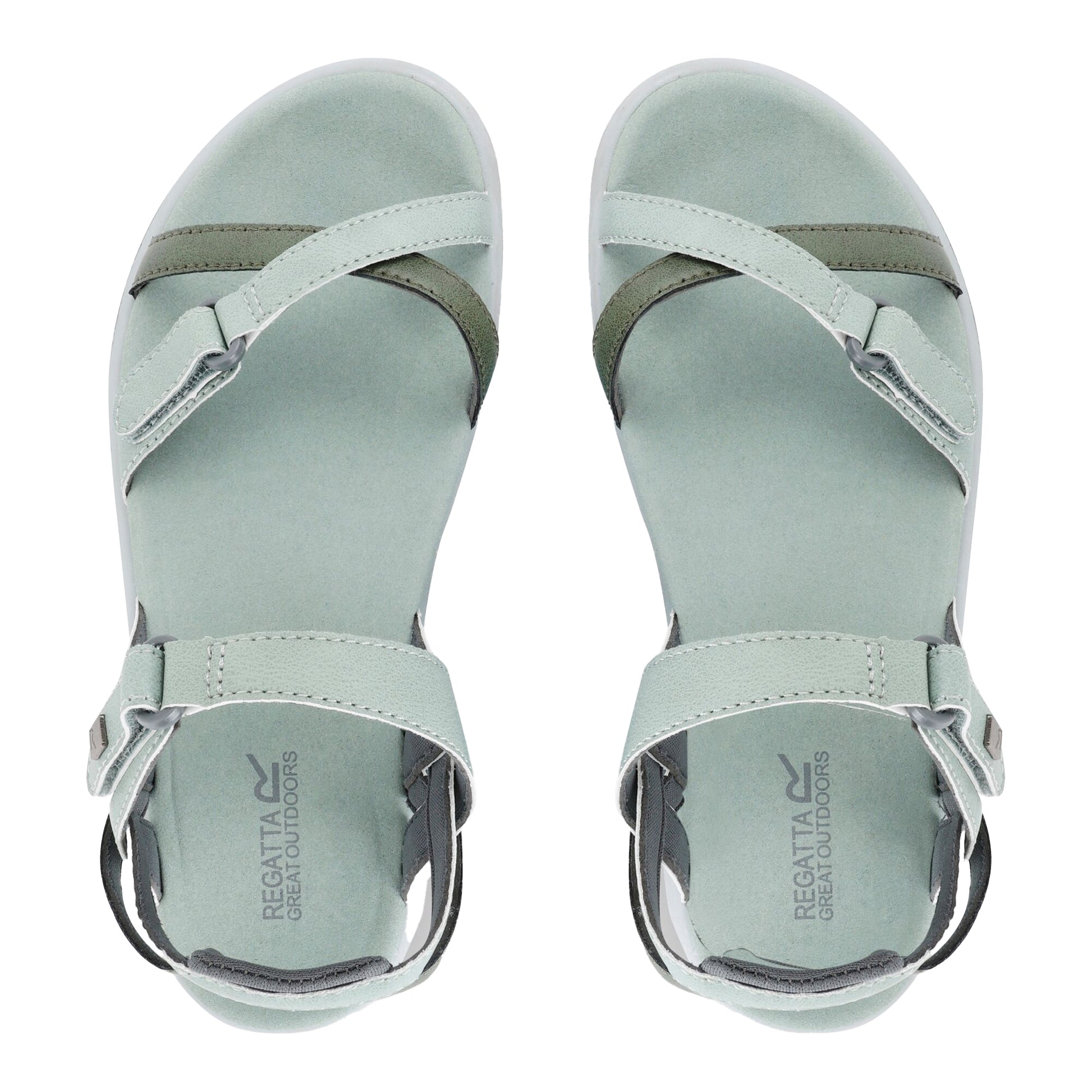 Glacier Green-Four Leaf Clover - Pack Shot - Regatta Great Outdoors Womens-Ladies Lady Santa Cruz Open Toe Sandals