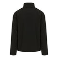 Black-Mineral Grey - Back - Regatta Mens Ascender Plain Double Layered Soft Shell Jacket