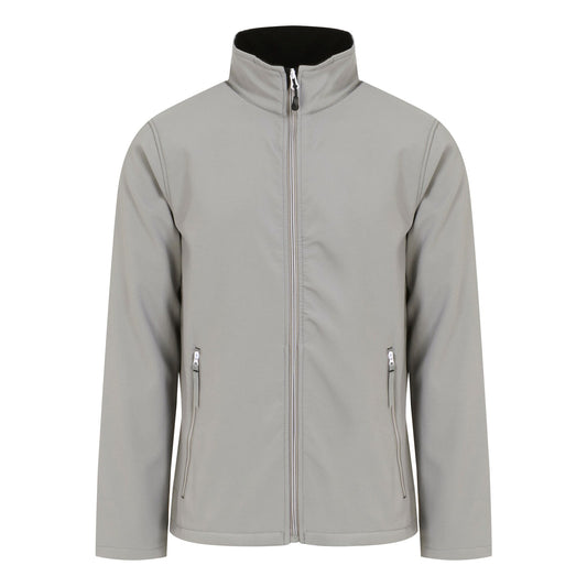 Mineral Grey-Black - Front - Regatta Professional Mens Plain Double Layered Soft Shell Jacket