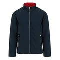 Navy-Classic Red - Front - Regatta Professional Mens Plain Double Layered Soft Shell Jacket