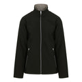 Black-Mineral Grey - Front - Regatta Mens Ascender Plain Double Layered Soft Shell Jacket