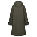 Dark Khaki-Grey - Back - Regatta Womens-Ladies Orla Kiely Leaf Print Longline Waterproof Jacket