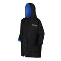 Black-Oxford Blue - Side - Regatta Childrens-Kids Back Print Changing Robe