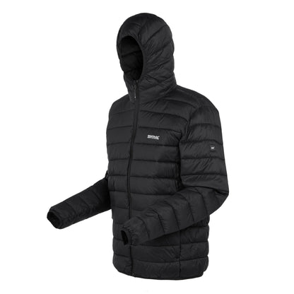 Black - Side - Regatta Mens Baffled Hooded Jacket