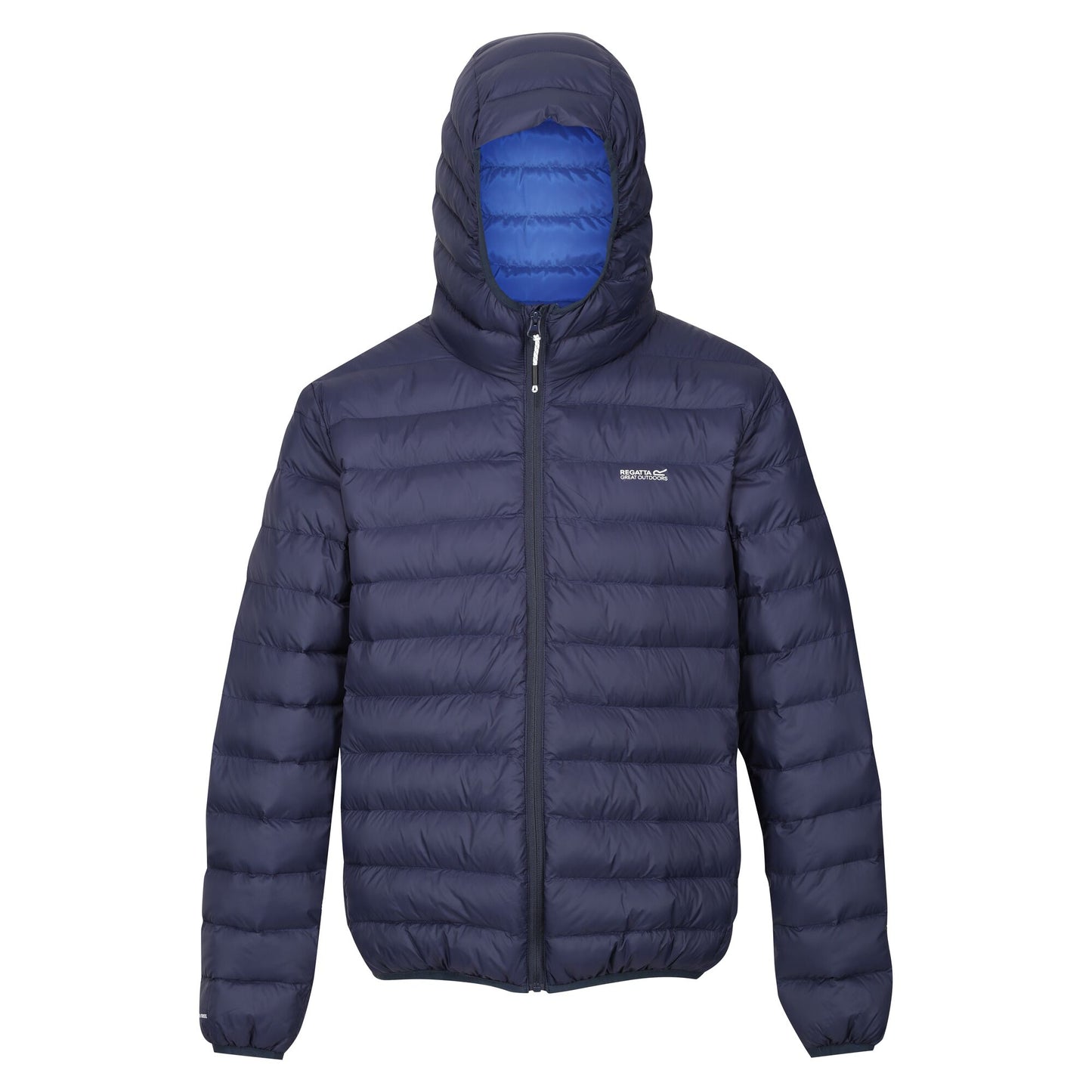 Navy - Front - Regatta Mens Baffled Hooded Jacket