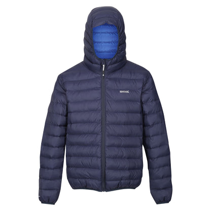 Navy - Front - Regatta Mens Baffled Hooded Jacket