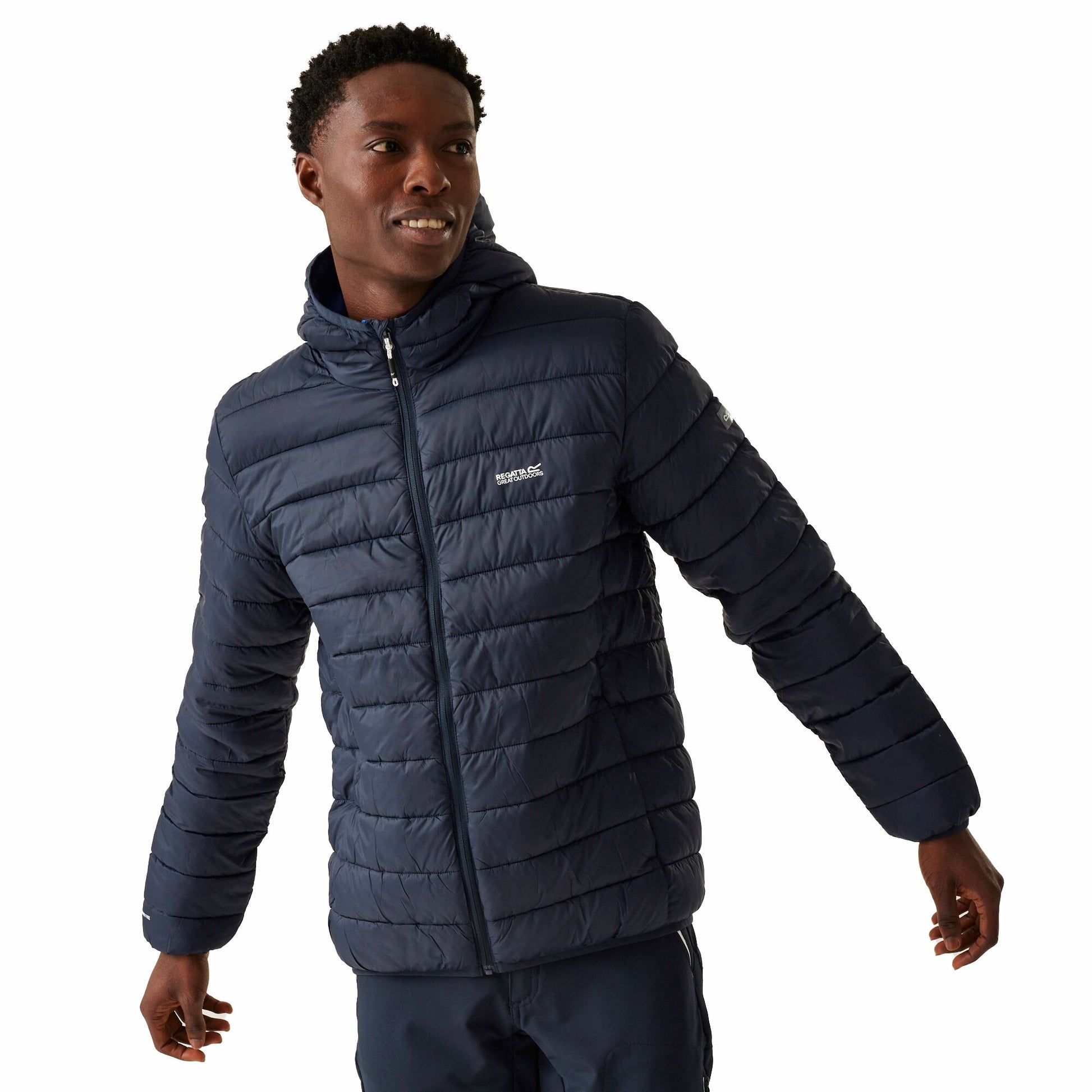Navy - Lifestyle - Regatta Mens Baffled Hooded Jacket