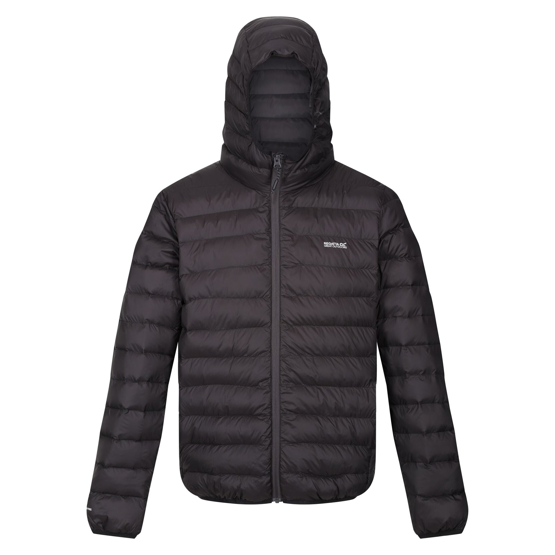 Black - Front - Regatta Mens Baffled Hooded Jacket