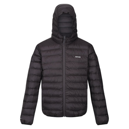 Black - Front - Regatta Mens Baffled Hooded Jacket