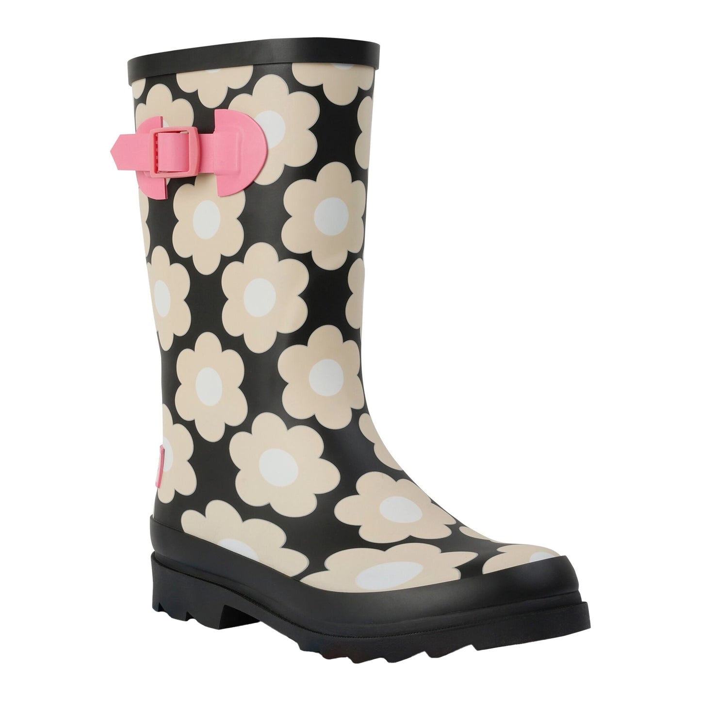 Black - Front - Regatta Womens-Ladies Orla Kiely Daisy Mid Calf Wellington Boots