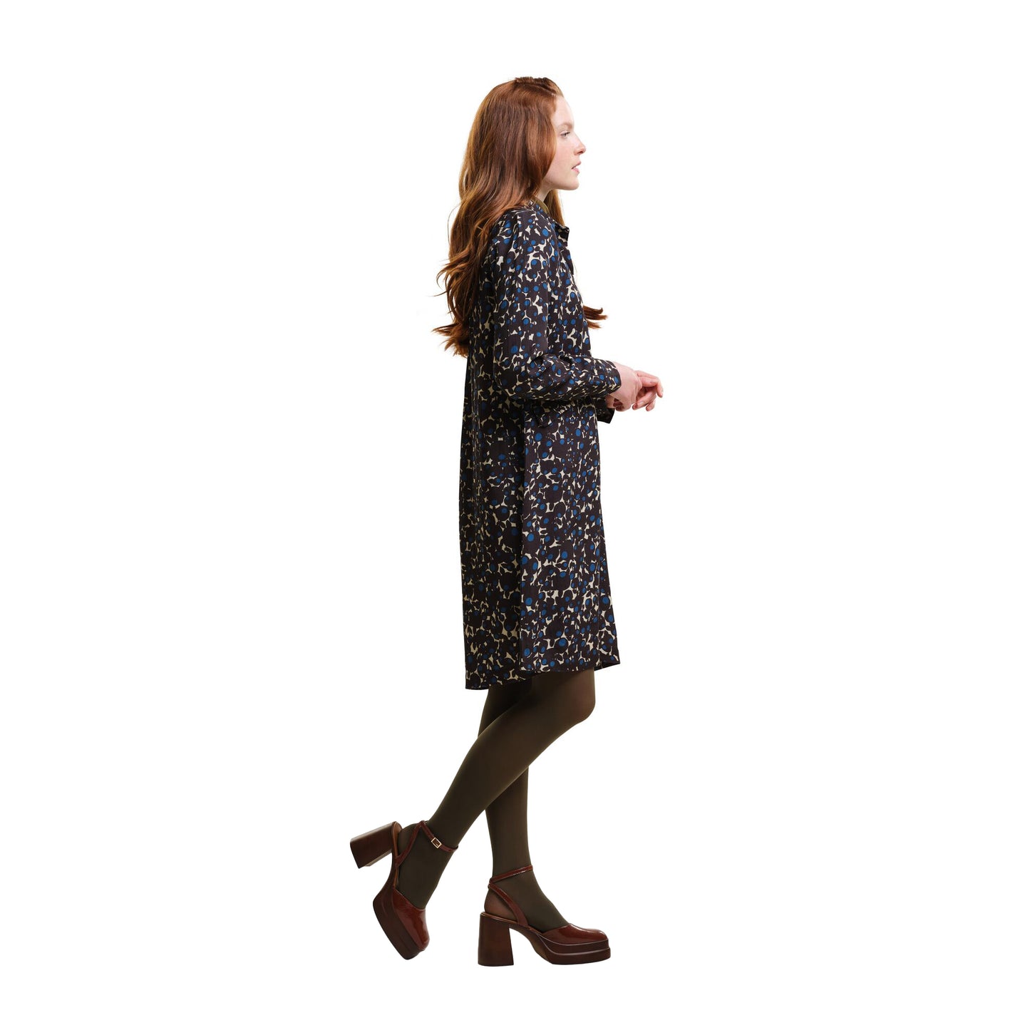 Blue - Side - Regatta Womens-Ladies Orla Kiely Berry Bubble Casual Dress