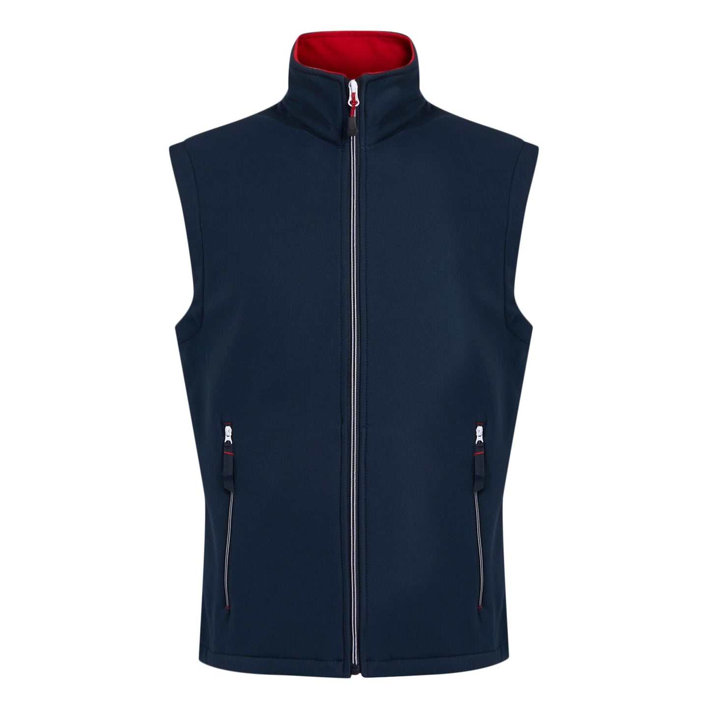 Navy-Classic Red - Front - Regatta Professional Mens Softshell 2 Layer Body Warmer