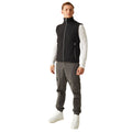 Black-Mineral Grey - Pack Shot - Regatta Mens Ascender Softshell 2 Layer Body Warmer