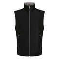 Black-Mineral Grey - Front - Regatta Mens Ascender Softshell 2 Layer Body Warmer