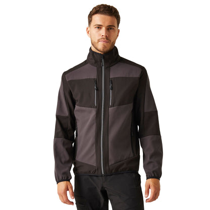 Ash-Black - Side - Regatta Professional Unisex Adult 2 Layer Soft Shell Jacket