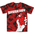 Red - Front - Green Day Unisex Adult American Idiot Dye Wash T-Shirt