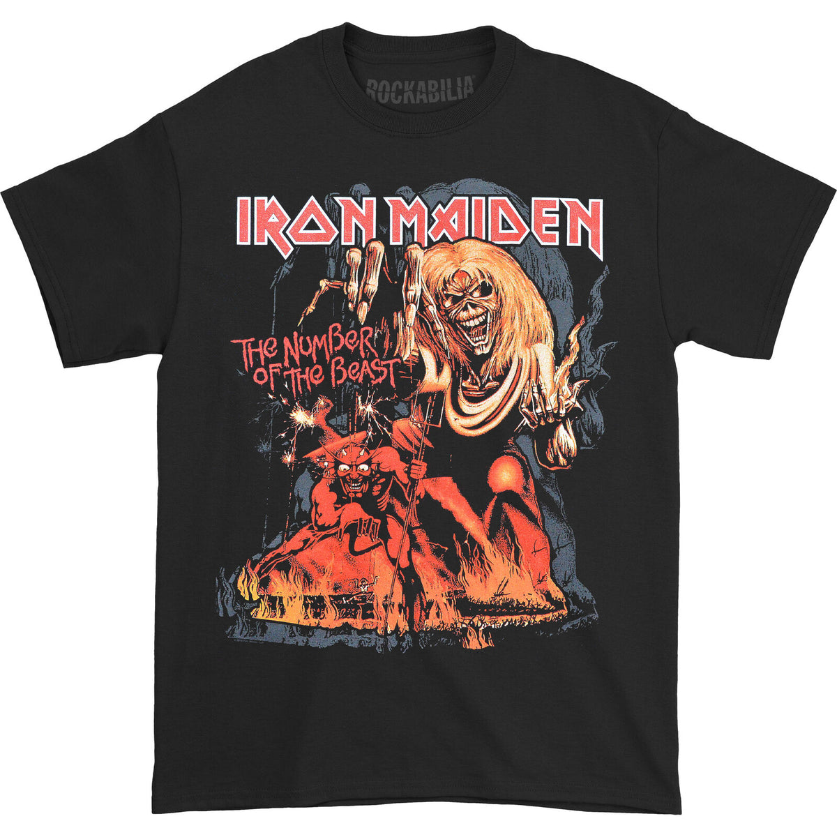 Black - Front - Iron Maiden Unisex Adult Number Of The Beast Graphic T-Shirt