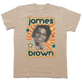 Sand - Front - James Brown Unisex Adult Stars Cotton T-Shirt