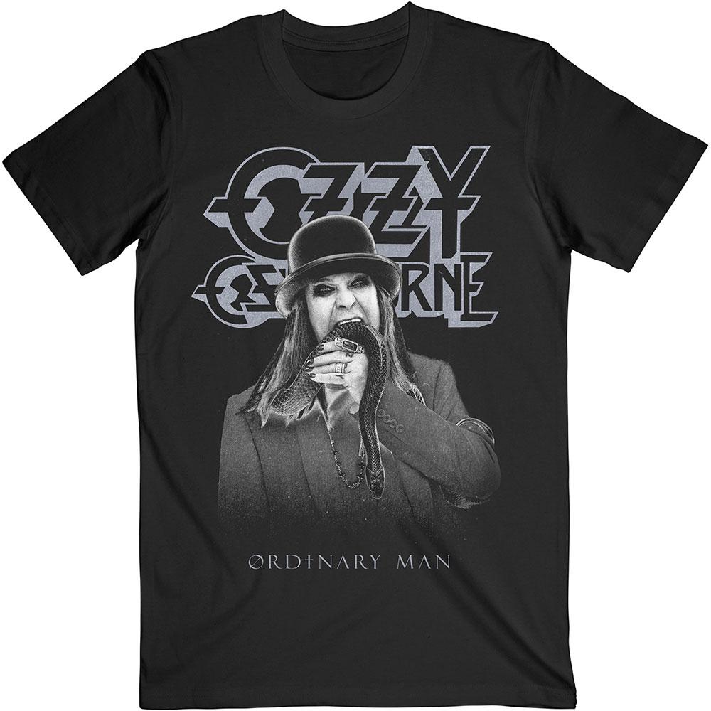 Black - Front - Ozzy Osbourne Unisex Adult Ordinary Man Snake Cotton T-Shirt