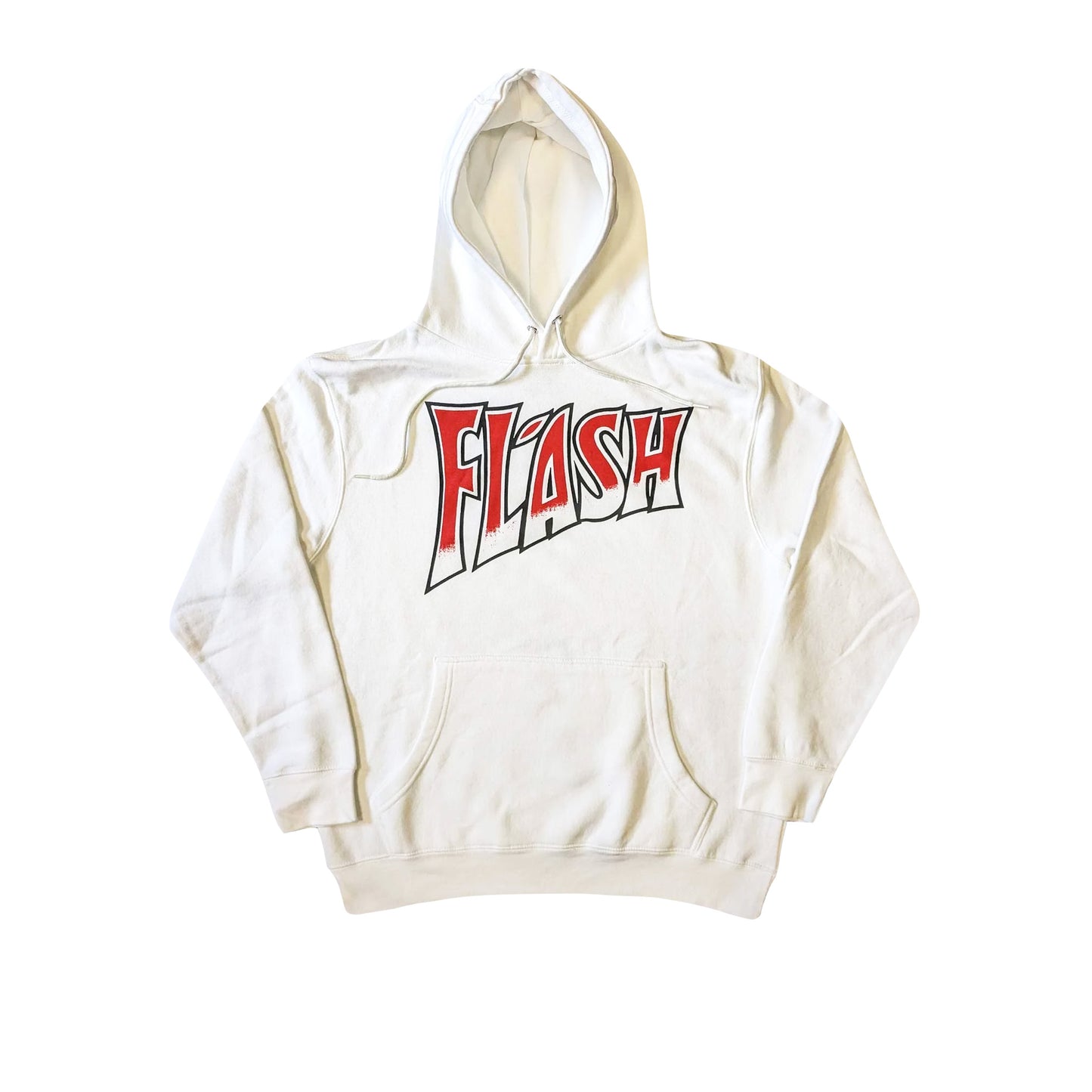 White - Front - Queen Unisex Adult Flash Pullover Hoodie