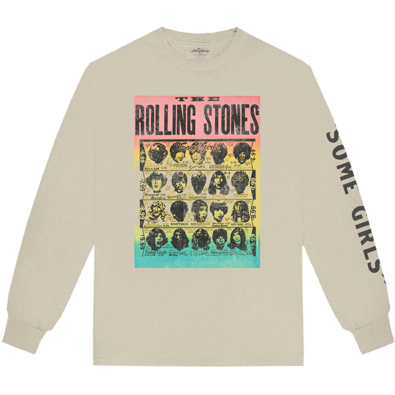 Sand - Front - The Rolling Stones Unisex Adult Some Girls Cotton T-Shirt