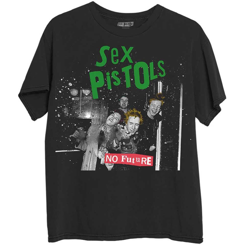 Black - Front - Sex Pistols Unisex Adult Photograph Cotton T-Shirt