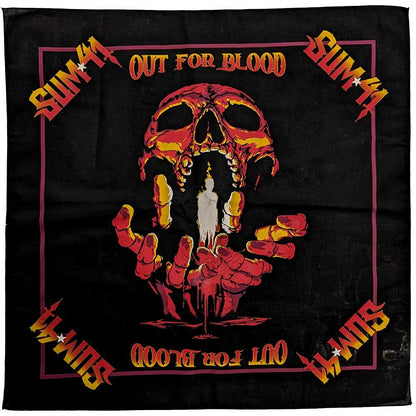Black - Front - Sum 41 Unisex Adult Out For Blood Back Print Bandana