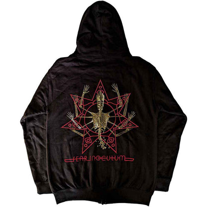 Black - Back - Tool Unisex Adult Skeleton Tour 2022 Skeleton Full Zip Hoodie