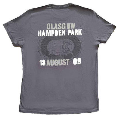 Grey - Back - U2 Unisex Adult 360 Degree Tour Glasgow 2009 Cotton T-Shirt