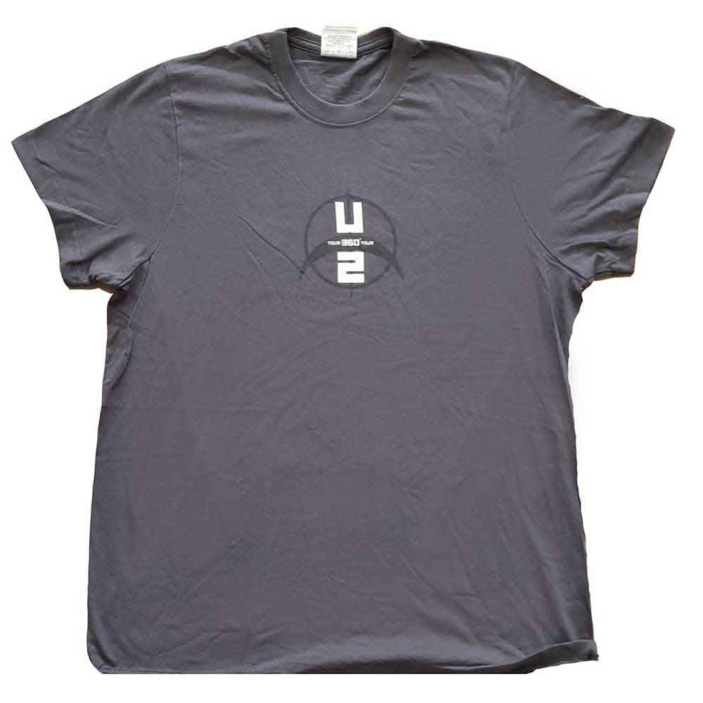 Grey - Front - U2 Unisex Adult 360 Degree Tour Glasgow 2009 Cotton T-Shirt
