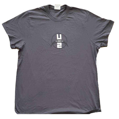Grey - Front - U2 Unisex Adult 360 Degree Tour Glasgow 2009 Cotton T-Shirt