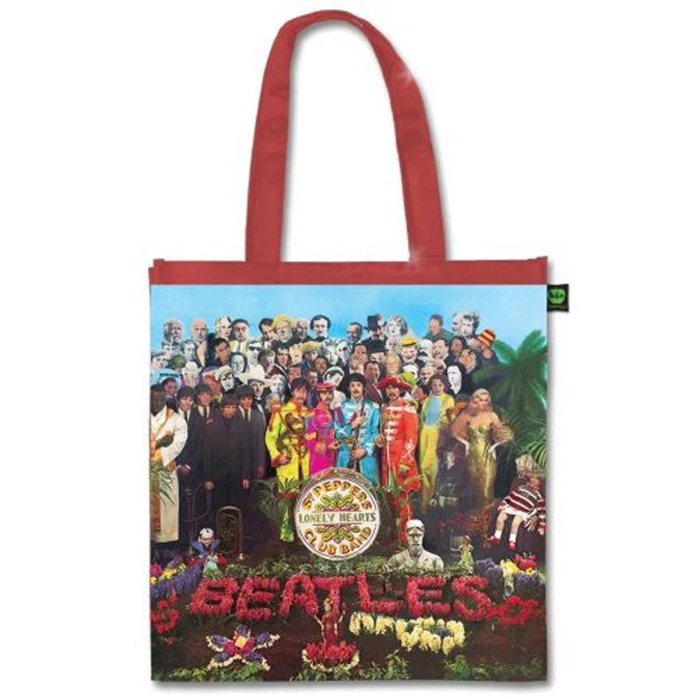 Red-Multicoloured - Front - The Beatles Sgt Pepper Tote Bag