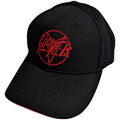 Black-Red - Front - Slayer Pentagram Logo Baseball Cap