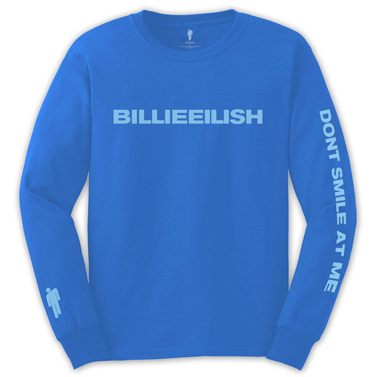 Mid Blue - Front - Billie Eilish Unisex Adult Don´t Smile At Me Long-Sleeved T-Shirt