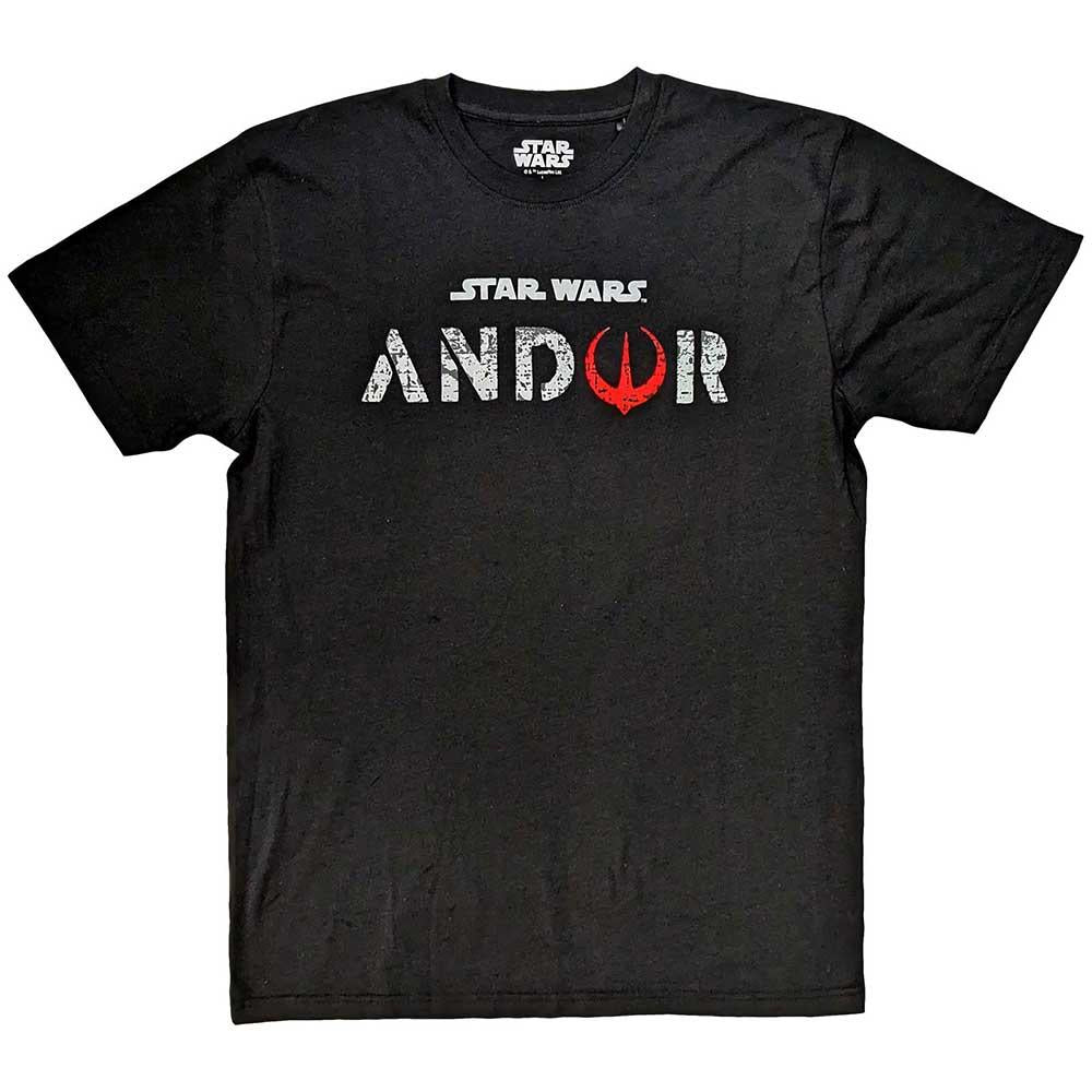 Black-White-Red - Front - Star Wars Unisex Adult Andor Logo T-Shirt